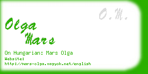 olga mars business card